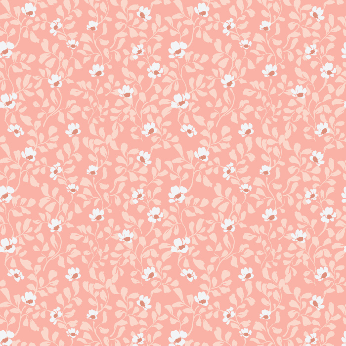 Create a serene and romantic atmosphere with our Feminine Floral wallpaper, featuring soft white and peach blooms on muted sage green.