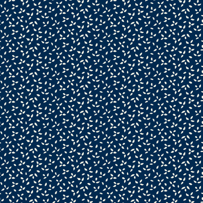 Brighten your space with our Scattered Sesame wallpaper, featuring cream seed-like shapes on a muted blue background.
