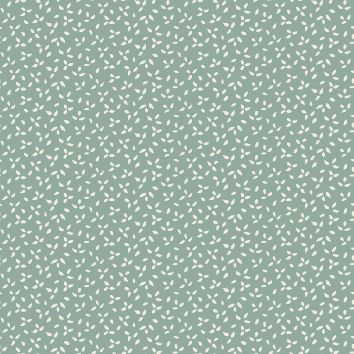 Brighten your space with our Scattered Sesame wallpaper, featuring cream seed-like shapes on a muted blue background.