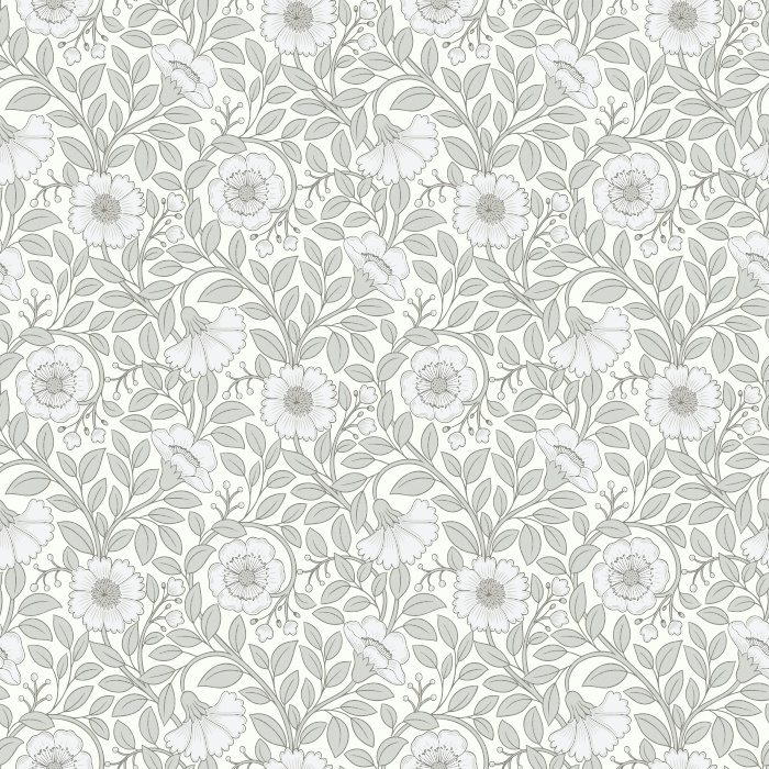 Make a bold statement with our Floral Reverie wallpaper, featuring pink blossoms and golden vines on a rich navy background.