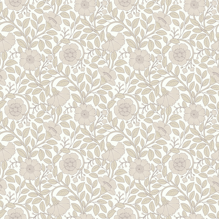 Make a bold statement with our Floral Reverie wallpaper, featuring pink blossoms and golden vines on a rich navy background.