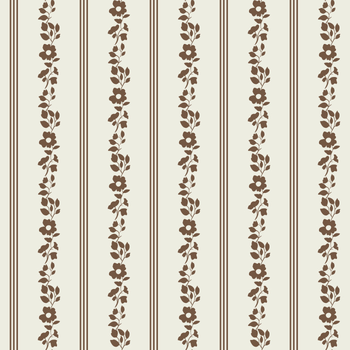 Refresh your walls with our Climbing Stripe wallpaper, featuring vertical stripes with climbing blue floral vines on cream.