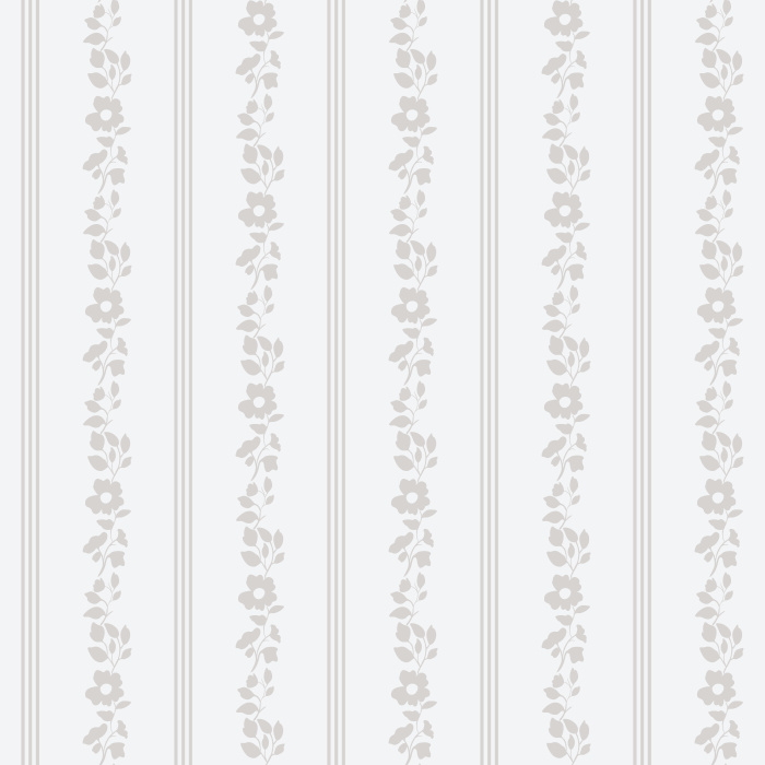 Refresh your walls with our Climbing Stripe wallpaper, featuring vertical stripes with climbing blue floral vines on cream.