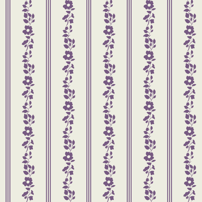 Refresh your walls with our Climbing Stripe wallpaper, featuring vertical stripes with climbing blue floral vines on cream.