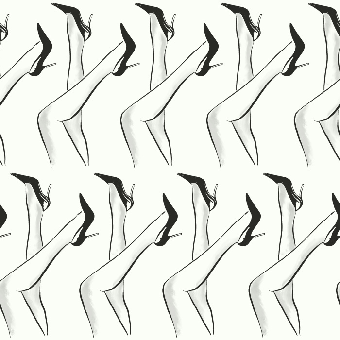 Turn up the drama with our Legs Up wallpaper, featuring bold red high-heeled legs in a playful, fashion-inspired design.