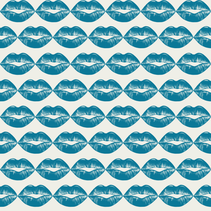 Turn your walls into a statement with our Bold Kiss wallpaper, featuring vibrant red lips on a playful pink background.