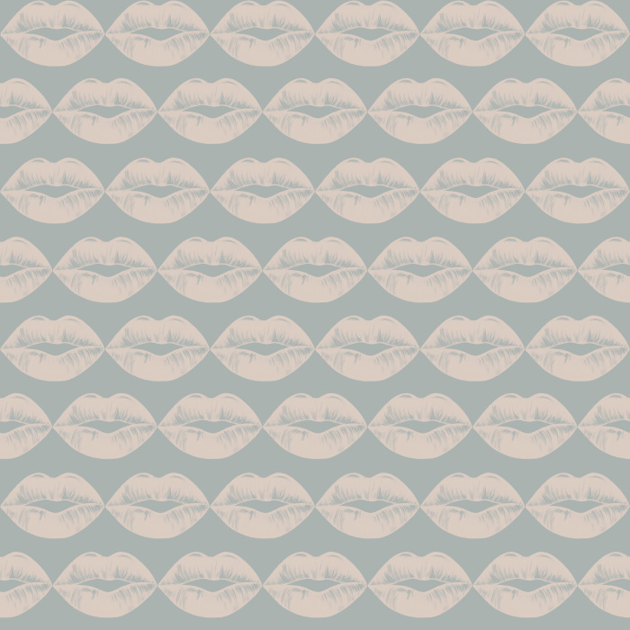 Turn your walls into a statement with our Bold Kiss wallpaper, featuring vibrant red lips on a playful pink background.