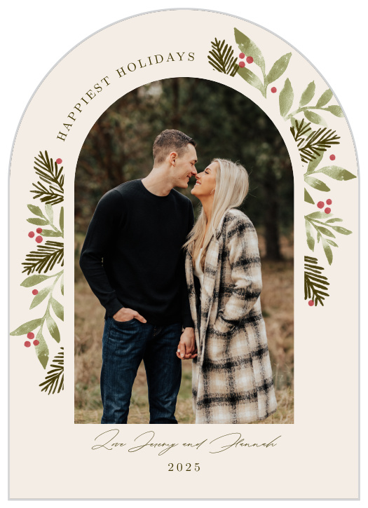 Share your favorite memory in style with our Surround Season Arched Christmas Cards.