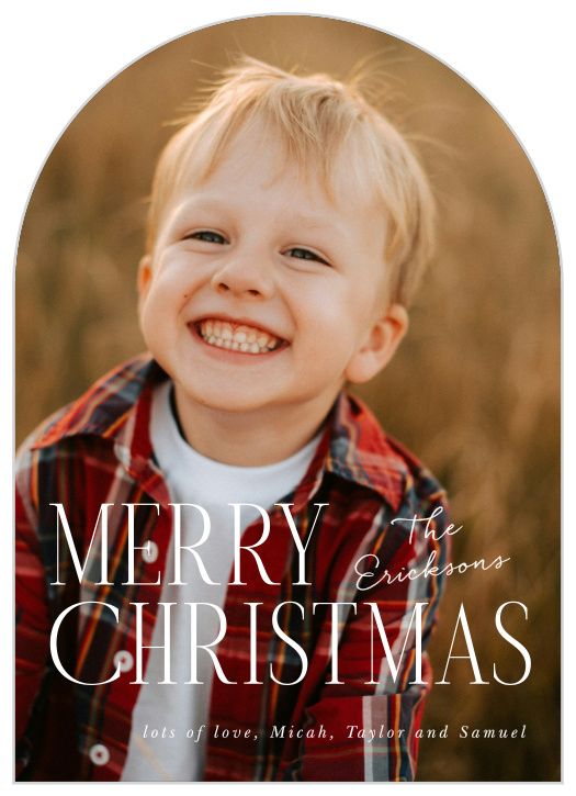 Share a smile this season with our Surround Season Arched Christmas Cards.