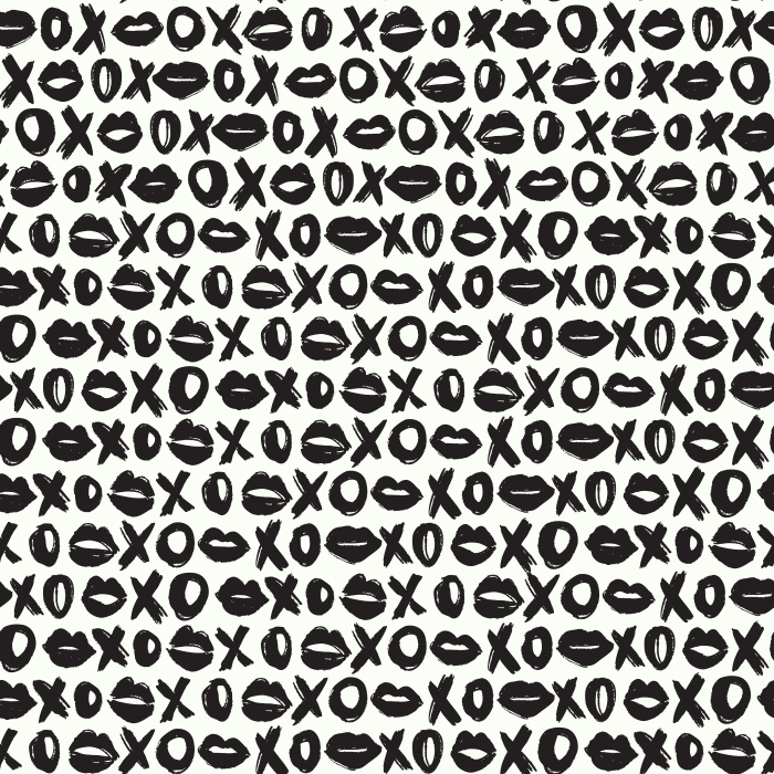 Add a bold and playful statement to your walls with our XOXO Kiss Wallpaper.