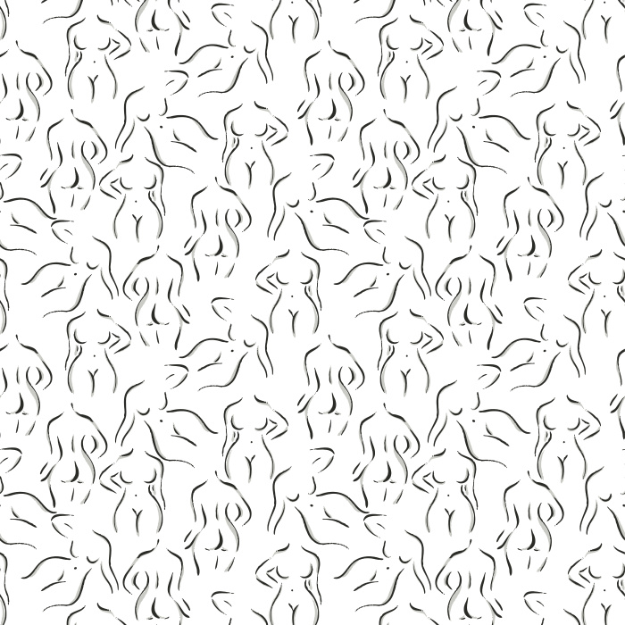 Celebrate modern artistry with our Female Bodies Wallpaper, showcasing elegant continuous line silhouettes of women.
