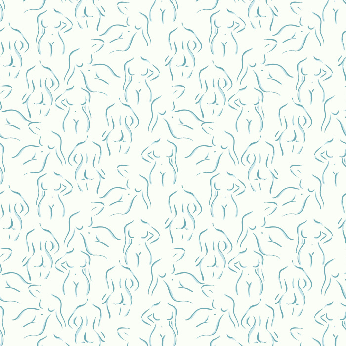 Celebrate modern artistry with our Female Bodies Wallpaper, showcasing elegant continuous line silhouettes of women.