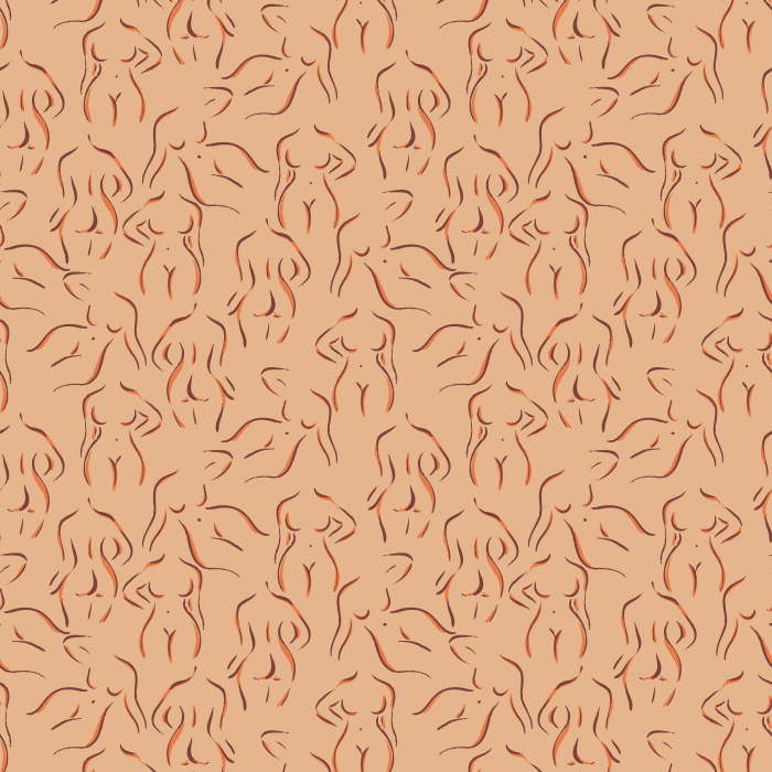 Celebrate modern artistry with our Female Bodies Wallpaper, showcasing elegant continuous line silhouettes of women.