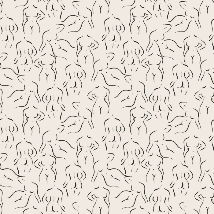 Celebrate modern artistry with our Female Bodies Wallpaper, showcasing elegant continuous line silhouettes of women.