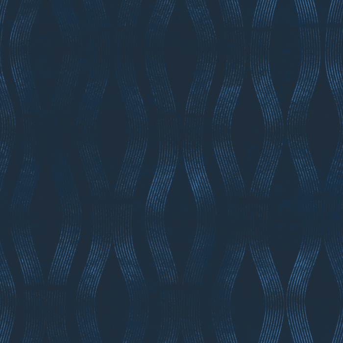 Transform your walls with this Faux Metallic Wallpaper featuring a deep navy and black geometric pattern with a subtle reflective effect.