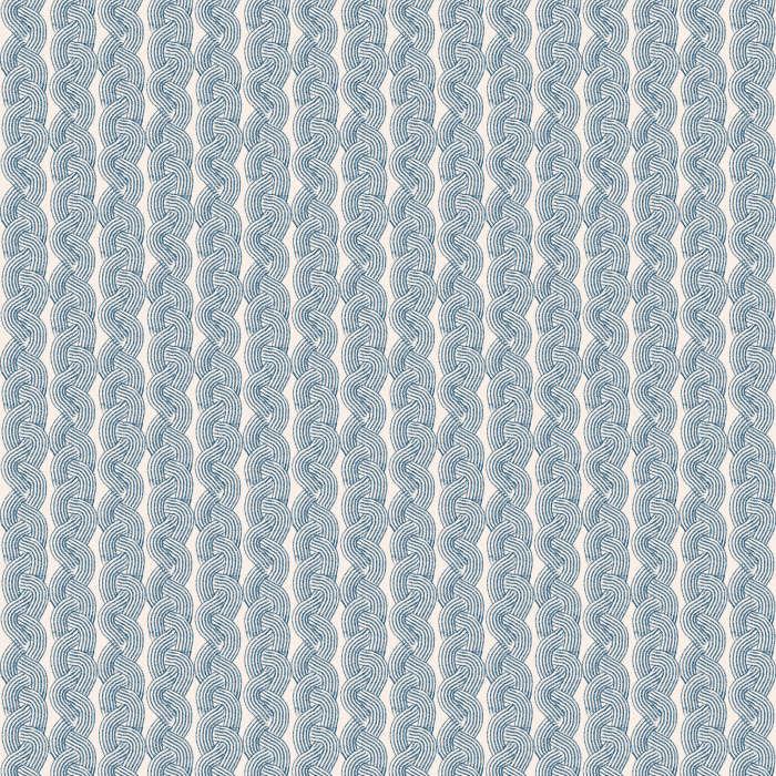 Refresh your walls with this Nautical Braid Wallpaper featuring a repeating rope-inspired pattern in classic blue and cream tones.
