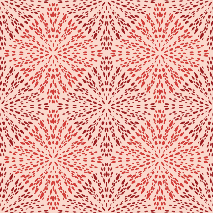 This Inking Dots Wallpaper showcases a bold geometric floral design created with hand-drawn dot patterns for a striking modern look.