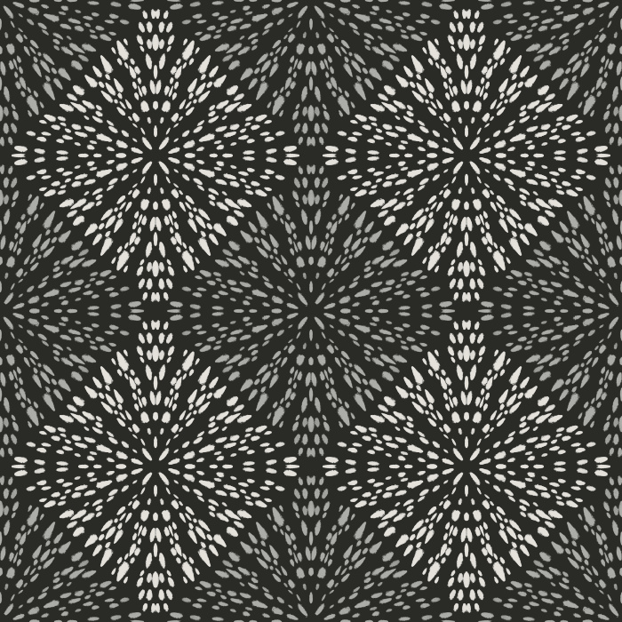 This Inking Dots Wallpaper showcases a bold geometric floral design created with hand-drawn dot patterns for a striking modern look.