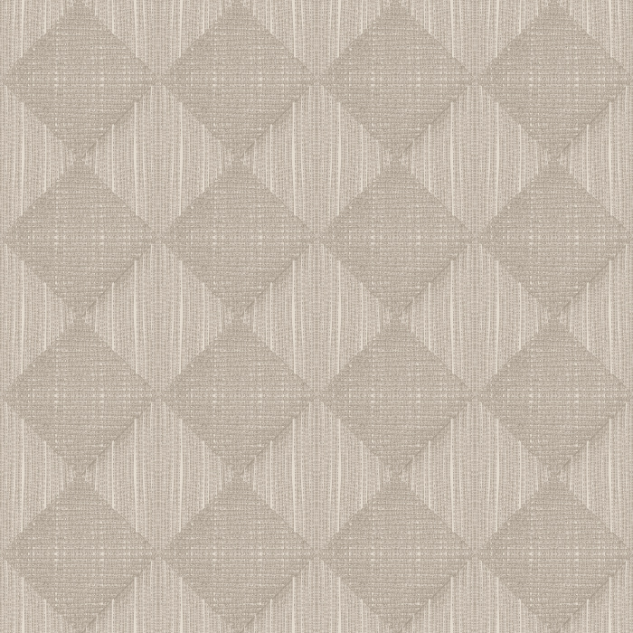 This Woven Mirage Wallpaper features a diamond-check pattern with a textured woven effect that blends rustic craftsmanship with modern elegance.