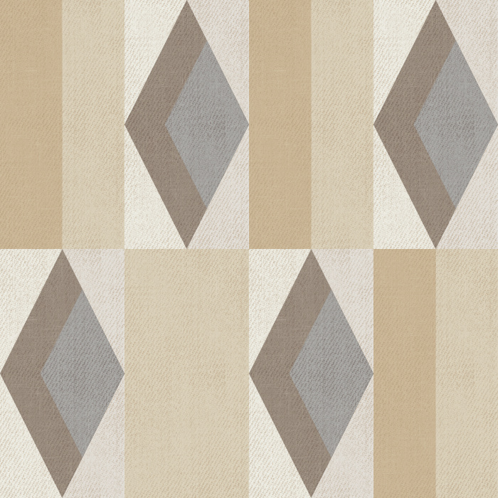 Our Textile Diamonds Wallpaper makes a bold yet sophisticated statement with its repeating diamond motif and woven textile-inspired texture.