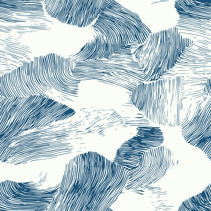 Our Subtle Waves Wallpaper brings a calming coastal vibe with its flowing hand-drawn linework and organic wave-inspired pattern.