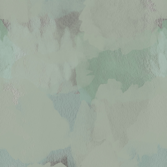 The Textured Patina Wallpaper features a soft, watercolor-style blend of muted teal, sage, and gray tones that evoke the timeless beauty of aged walls.