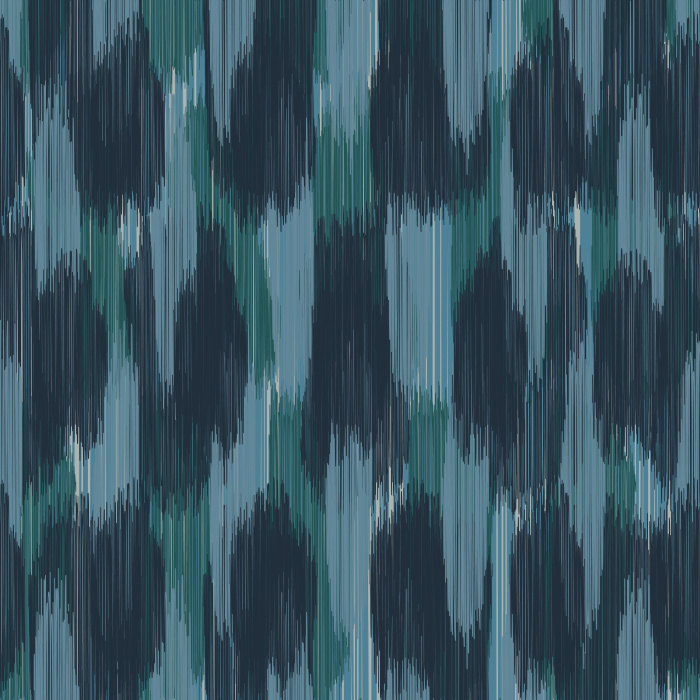 The Stria Weave Wallpaper features a bold, handwoven-inspired pattern in earthy tan and deep blue tones that bring texture and visual movement to any room.