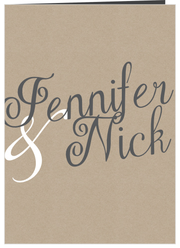 Our Elegant Kraft wedding program is a perfect match to the rest of the Elegant Kraft wedding suite.