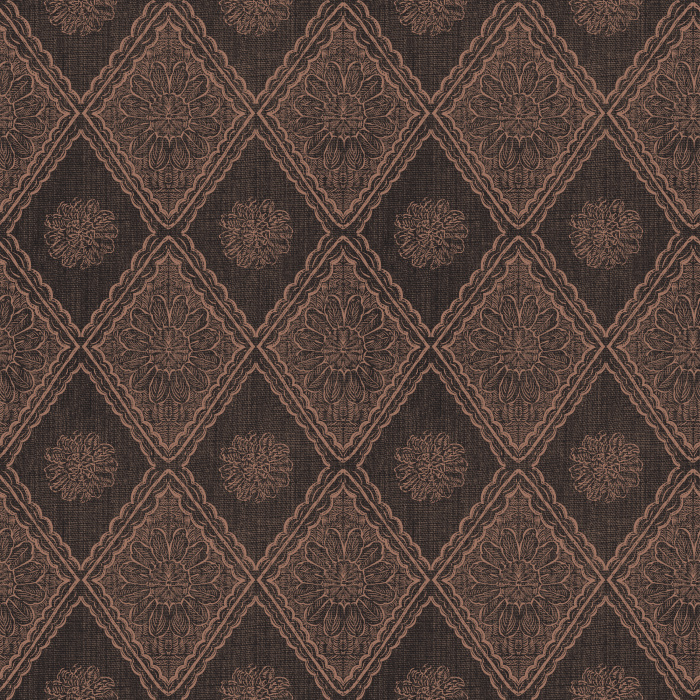 The Nostalgia Knit Wallpaper features an intricate diamond motif inspired by vintage woven textiles in a warm golden yellow tone.