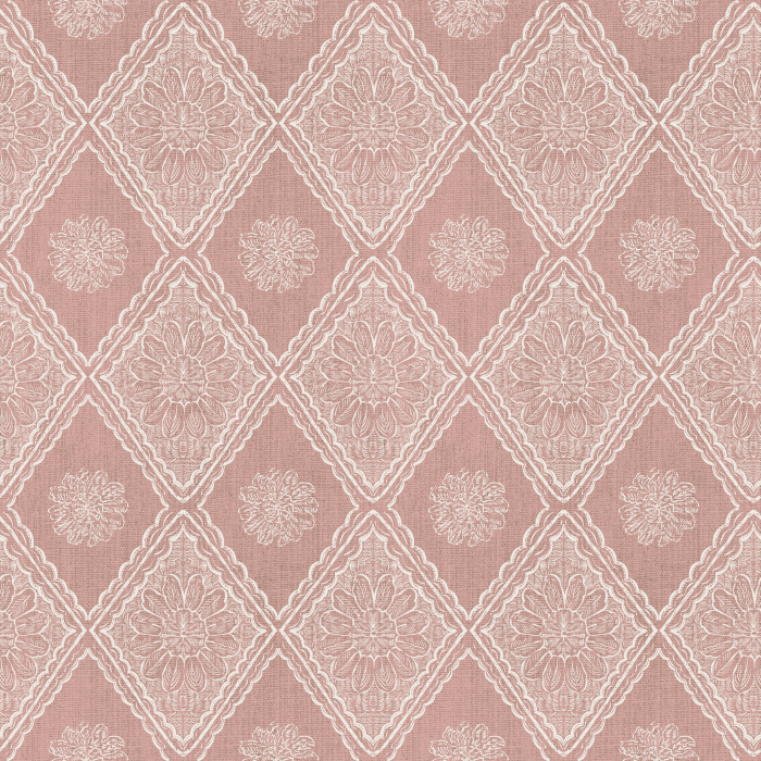 The Nostalgia Knit Wallpaper features an intricate diamond motif inspired by vintage woven textiles in a warm golden yellow tone.