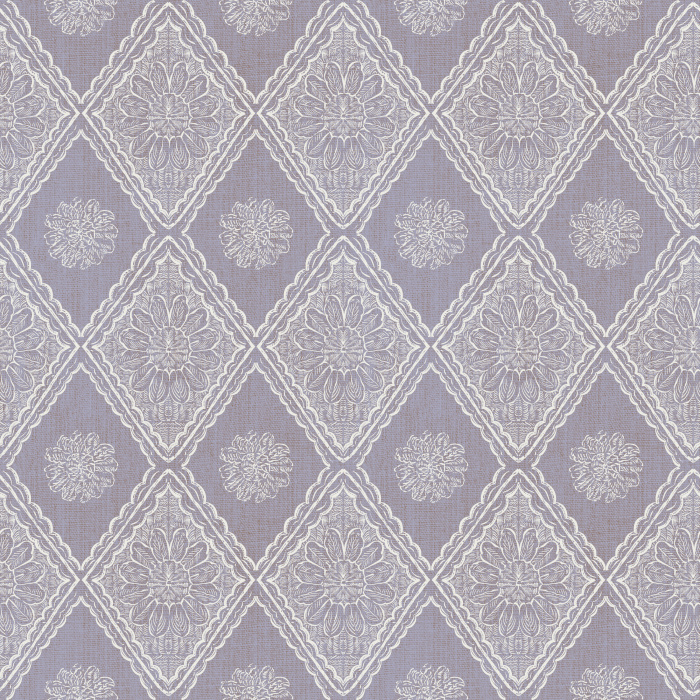 The Nostalgia Knit Wallpaper features an intricate diamond motif inspired by vintage woven textiles in a warm golden yellow tone.