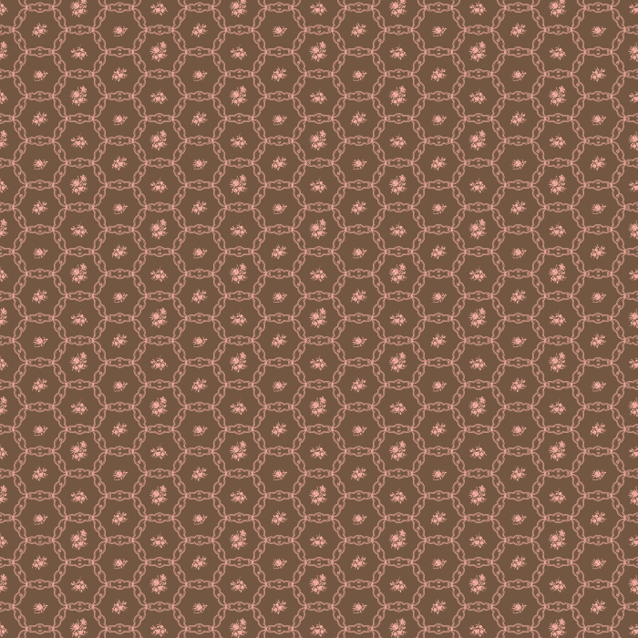 The Tea Saucers Wallpaper features a delicate geometric pattern of interlocking circles and dots inspired by vintage teacup motifs.
