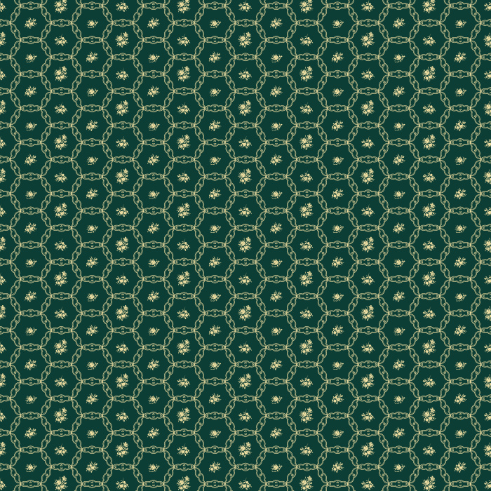 The Tea Saucers Wallpaper features a delicate geometric pattern of interlocking circles and dots inspired by vintage teacup motifs.