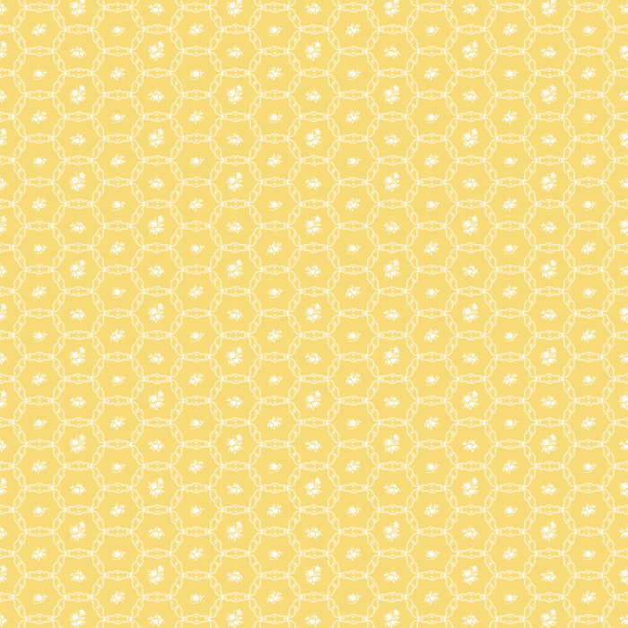 The Tea Saucers Wallpaper features a delicate geometric pattern of interlocking circles and dots inspired by vintage teacup motifs.