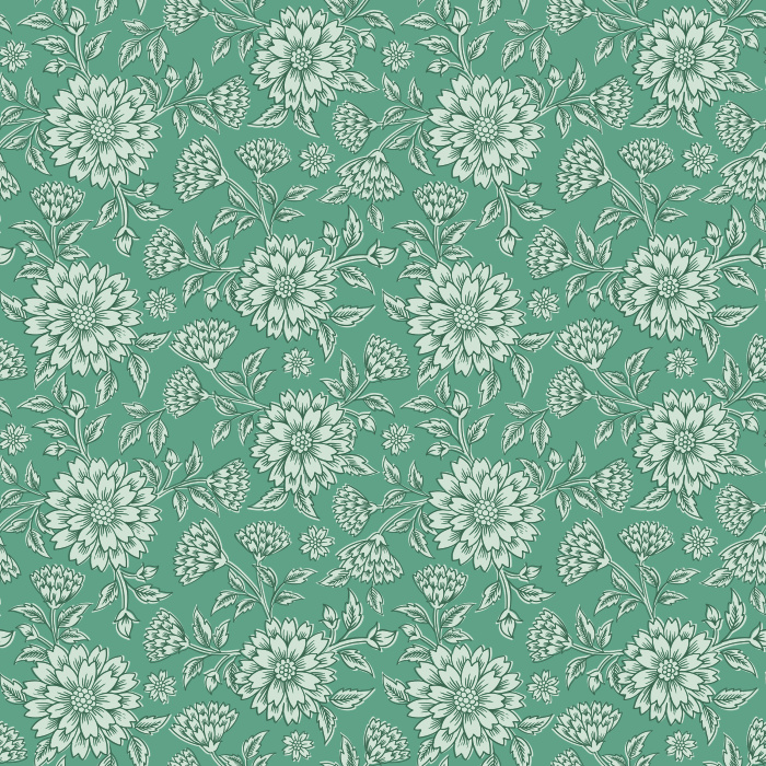 The Pressed Carnation Wallpaper features a delicate floral design of softly outlined blooms in cream on a warm taupe background.