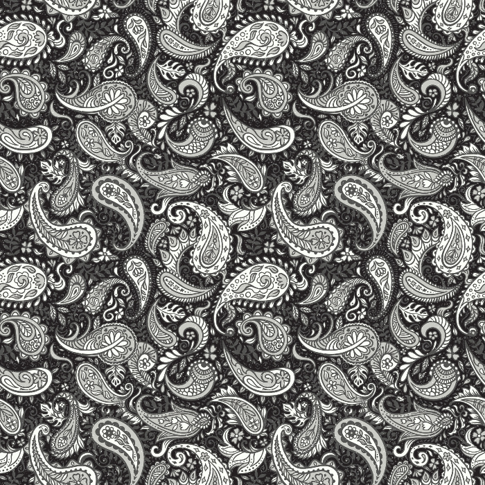 The Vintage Paisley Wallpaper features a flowing pattern of intricate paisley motifs in soft sage green and cream tones.
