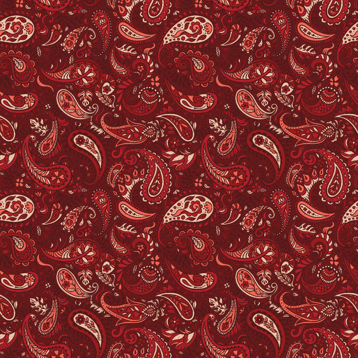 The Vintage Paisley Wallpaper features a flowing pattern of intricate paisley motifs in soft sage green and cream tones.