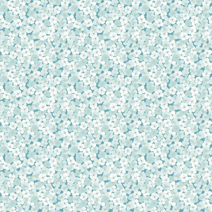 The Groovy Flowers Wallpaper features a playful retro floral pattern in soft blue and golden yellow tones that instantly brightens any room.