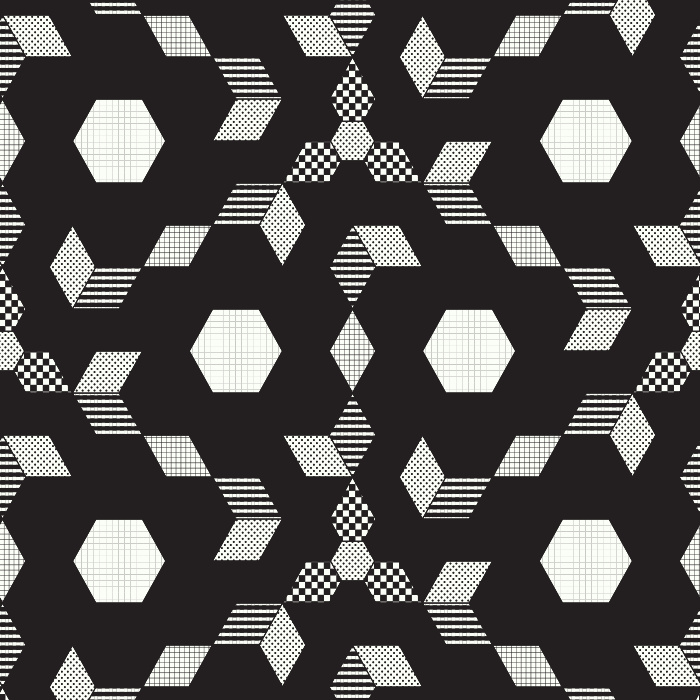 The Patchwork Meadow Wallpaper combines playful geometric charm with vintage farmhouse inspiration, featuring hexagon quilt-like shapes in warm olive, soft pink, and ivory tones.