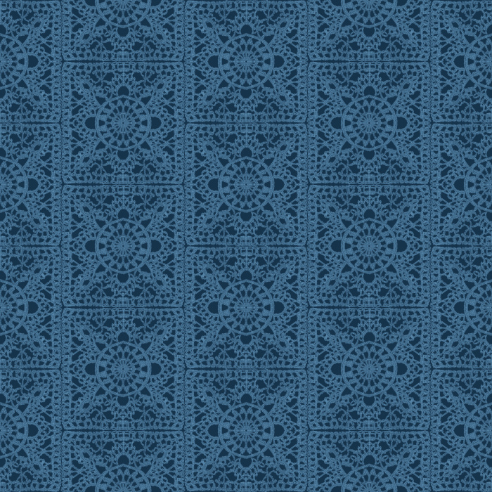 The Granny Crochet Wallpaper captures the cozy nostalgia of handwoven textiles, featuring intricate lace-inspired motifs in a soft charcoal gray on a warm neutral base.