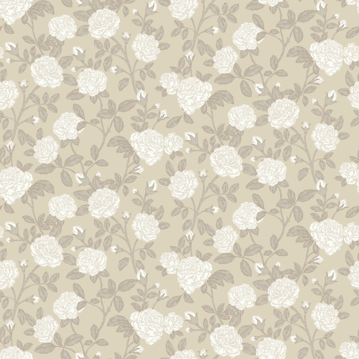 The Rose Garden Wallpaper brings timeless romance to your home with its charming pattern of bold red roses and lush green leaves on a soft blush background.