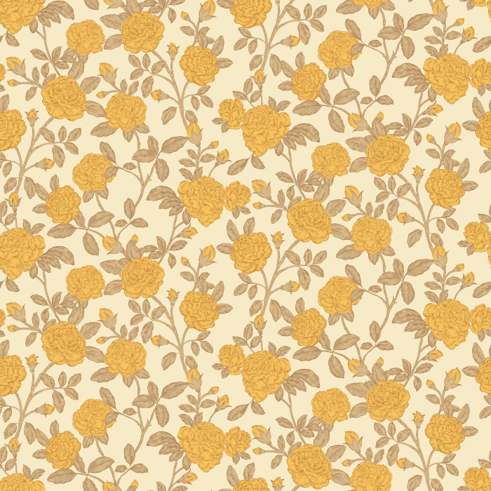 The Rose Garden Wallpaper brings timeless romance to your home with its charming pattern of bold red roses and lush green leaves on a soft blush background.