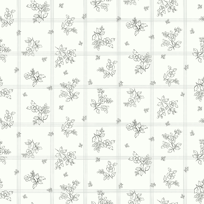 The Petal Flurry Wallpaper brings fresh vintage charm to any room with its delicate clusters of soft yellow and sage green flowers arranged in a dainty grid pattern.