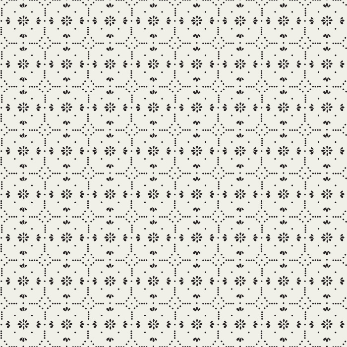 The Tin Punch Wallpaper brings timeless texture and rustic charm to your walls with its delicate blue geometric pattern inspired by traditional punched tin designs.