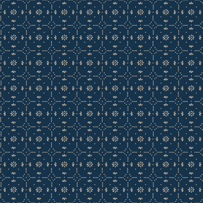The Tin Punch Wallpaper brings timeless texture and rustic charm to your walls with its delicate blue geometric pattern inspired by traditional punched tin designs.