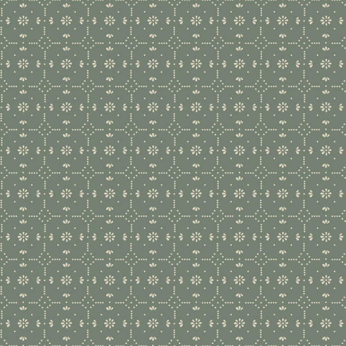 The Tin Punch Wallpaper brings timeless texture and rustic charm to your walls with its delicate blue geometric pattern inspired by traditional punched tin designs.