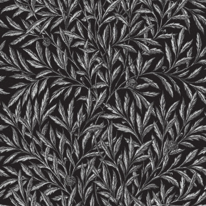 The Earthy Willow Wallpaper brings natural elegance to your space with its intricate leaf pattern in warm brown tones on a soft neutral background.