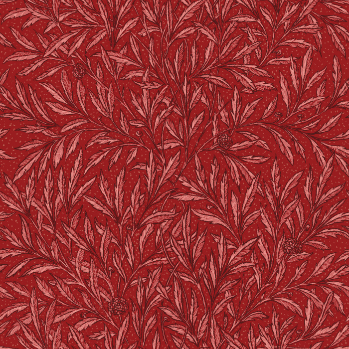 The Earthy Willow Wallpaper brings natural elegance to your space with its intricate leaf pattern in warm brown tones on a soft neutral background.