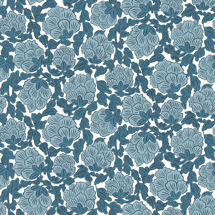 The Petal Whirl Wallpaper brings dramatic elegance to your space with its intricate floral pattern in rich shades of espresso brown, caramel, and cream.