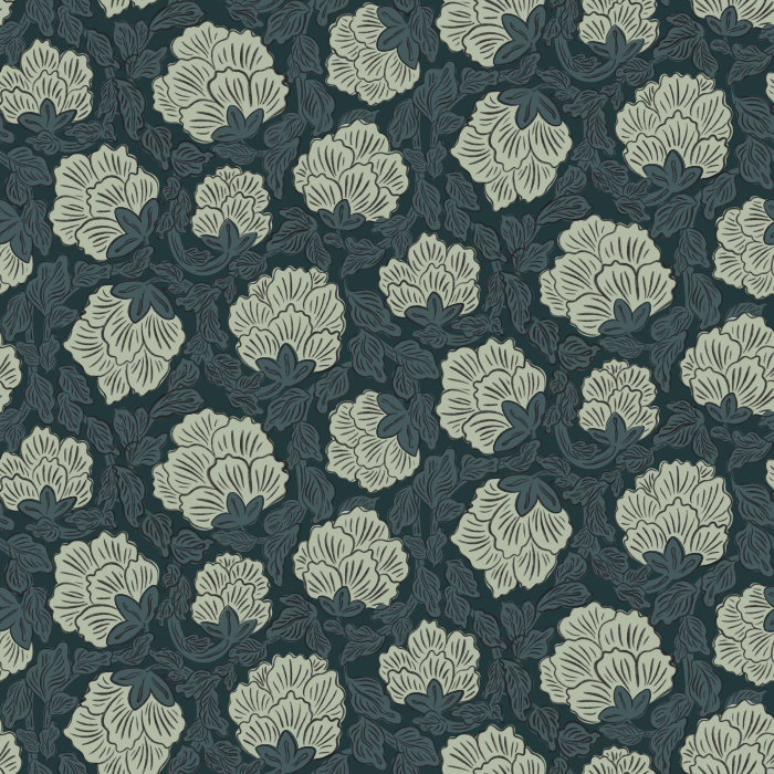 The Petal Whirl Wallpaper brings dramatic elegance to your space with its intricate floral pattern in rich shades of espresso brown, caramel, and cream.